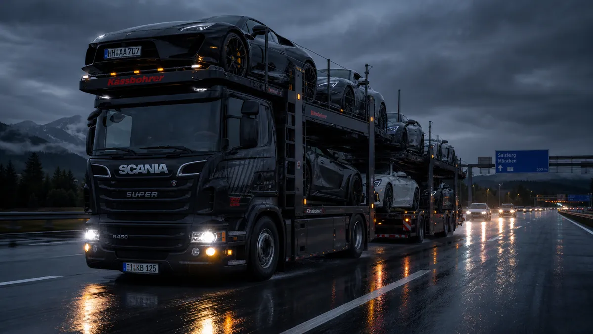 Transporte de coches de Alemania a España en camión grúa